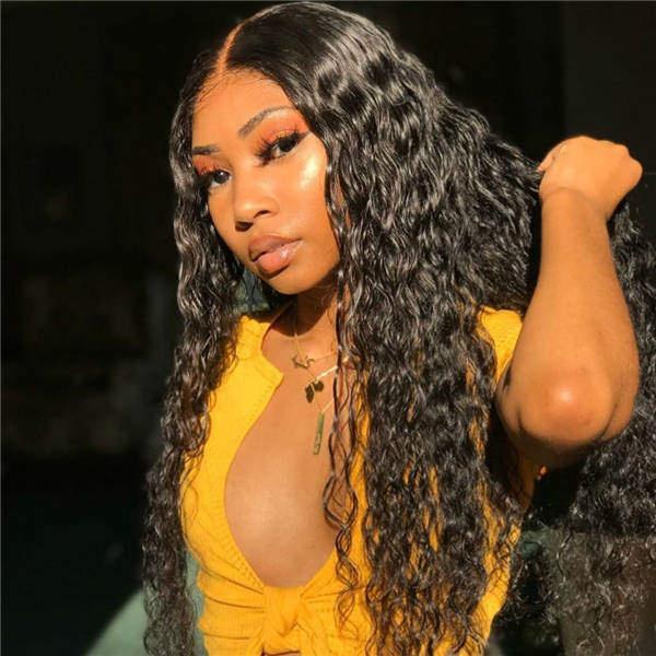 Loki Wig Remy Hair 3 Bundles with 4x4 Closure Water Wave 150%