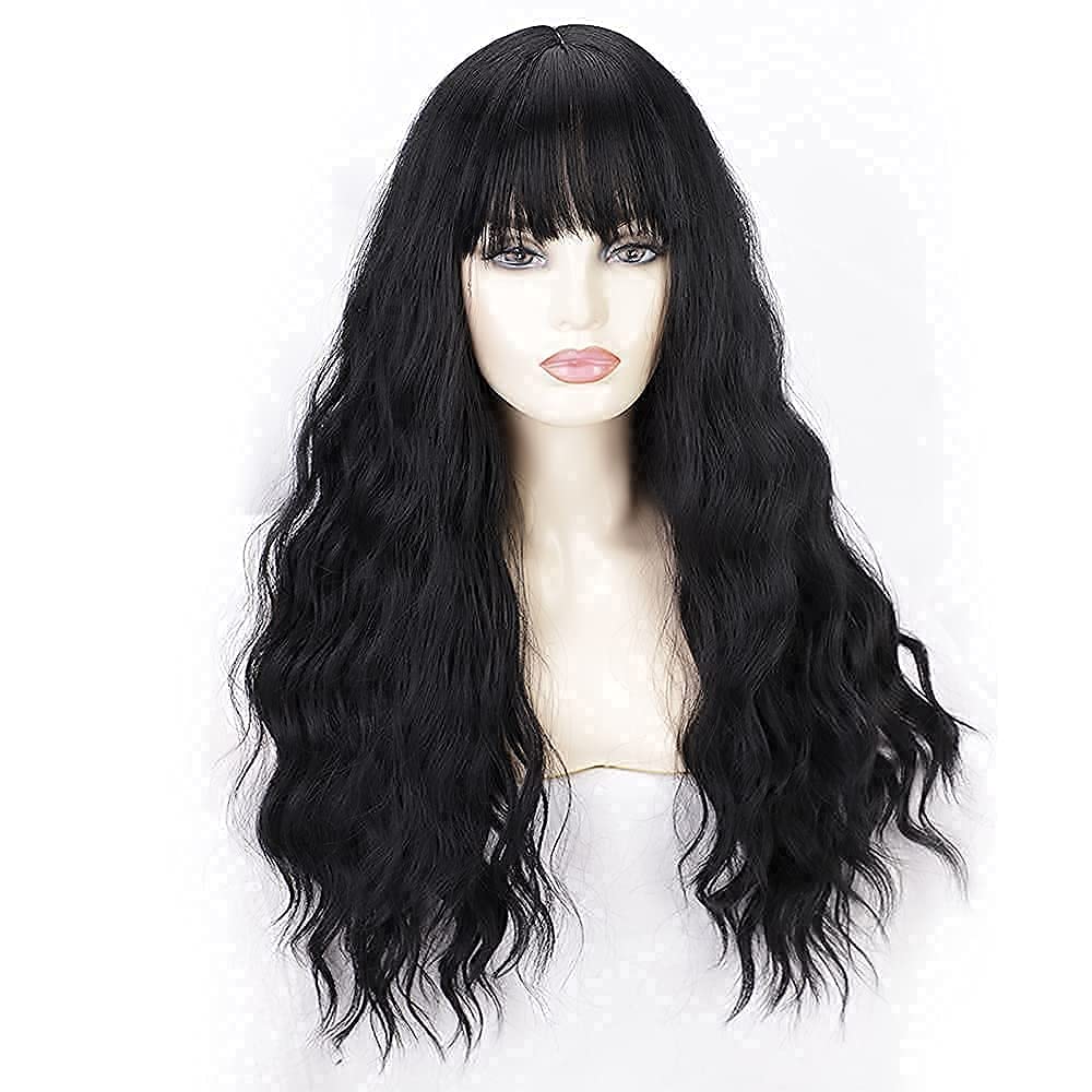 Long Wavy Hair Natural Black Body Wave Wig