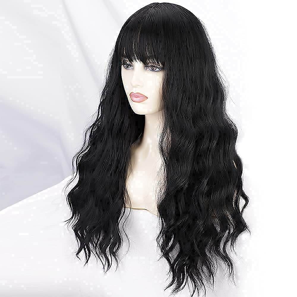 Long Wavy Hair Natural Black Body Wave Wig