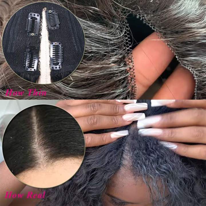 Beginner Friendly V Part Body Wave Wig No Leave Out Thin Part Upgrade U Part Human Hair Wig