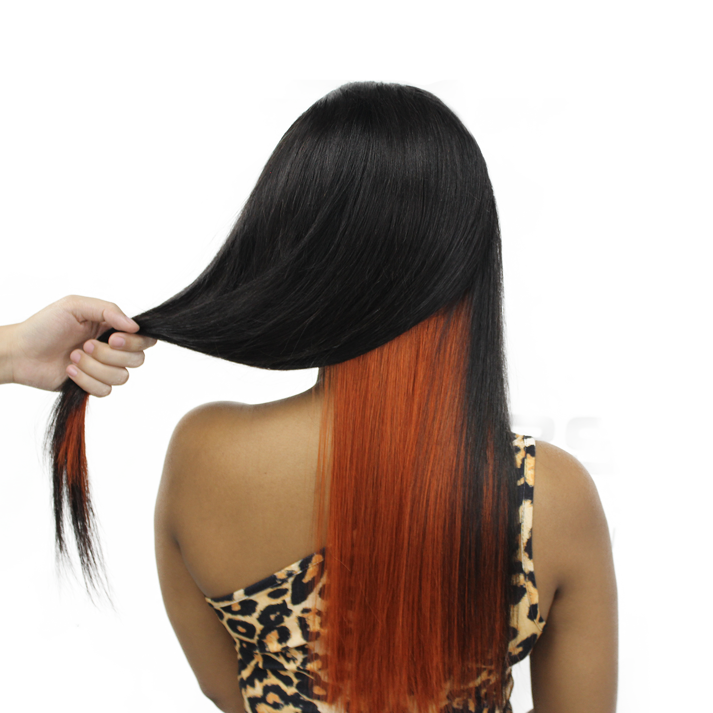 Loki Wig Orange Charm Highlight Straight Hair Lace Front Human Hair Wig