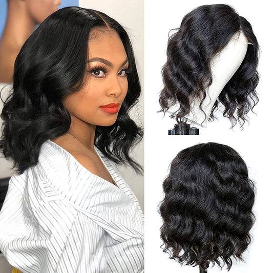 T-Part Body Wavy Bob Lace Front Wigs