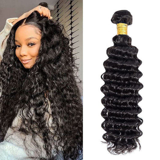 Loki Wig 9A Deep Wave Human Hair Bundle 100% Virgin Brazilian Hair 1 Bundle