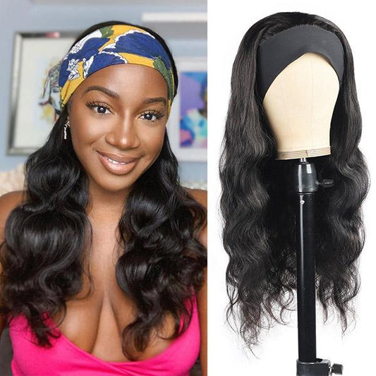 Body Wave Headband Wig Glueless Human Hair Wig 150% Density