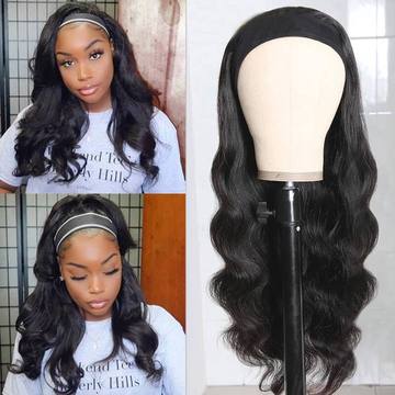 Women Headband Body Wave Wig Wear