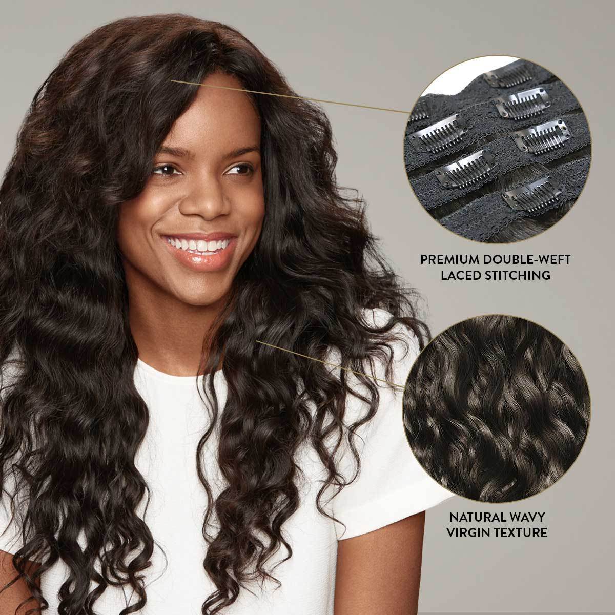 Wavy Lace Clip In Hair Extensions