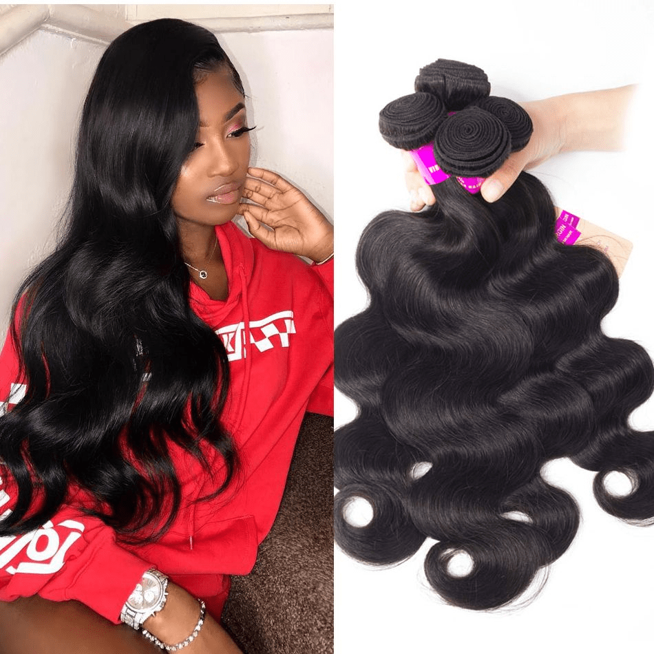 Loki Wig body wave 4 Bundles Grade 9A Body Wave Remy Hair 10"-24"