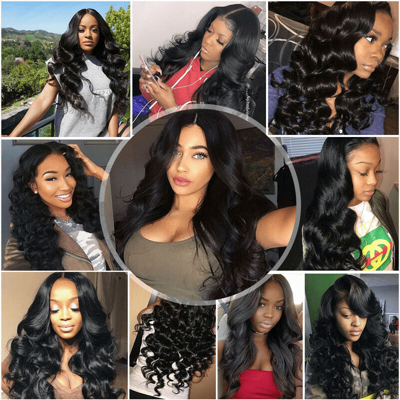 Loki Wig body wave 4 Bundles Grade 9A Body Wave Remy Hair 10"-24"