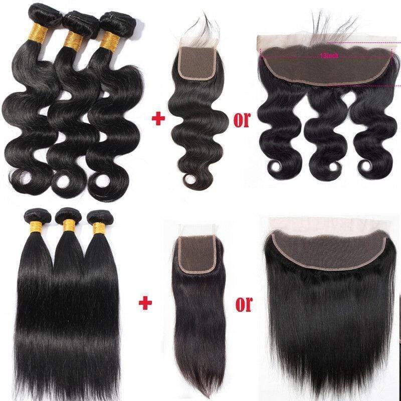 fashionforeverhair Closure Body Wave 100% Human Grade 9A Remy Hair 360 Frontal