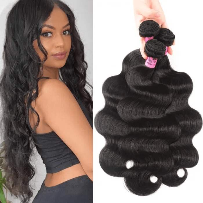 Loki Wig straight 3 Bundles Grade 9A Body Wave Remy Hair 10"-24"