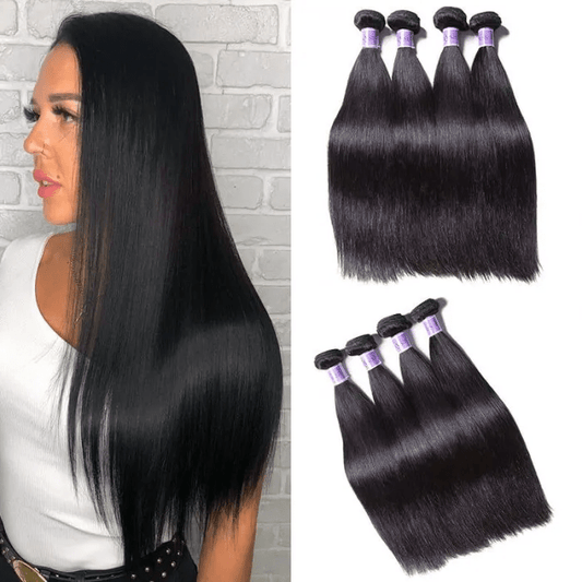 Loki Wig straight 4 Bundles Grade 9A Silky Straight 100% Virgin Remy Hair 10"-24"