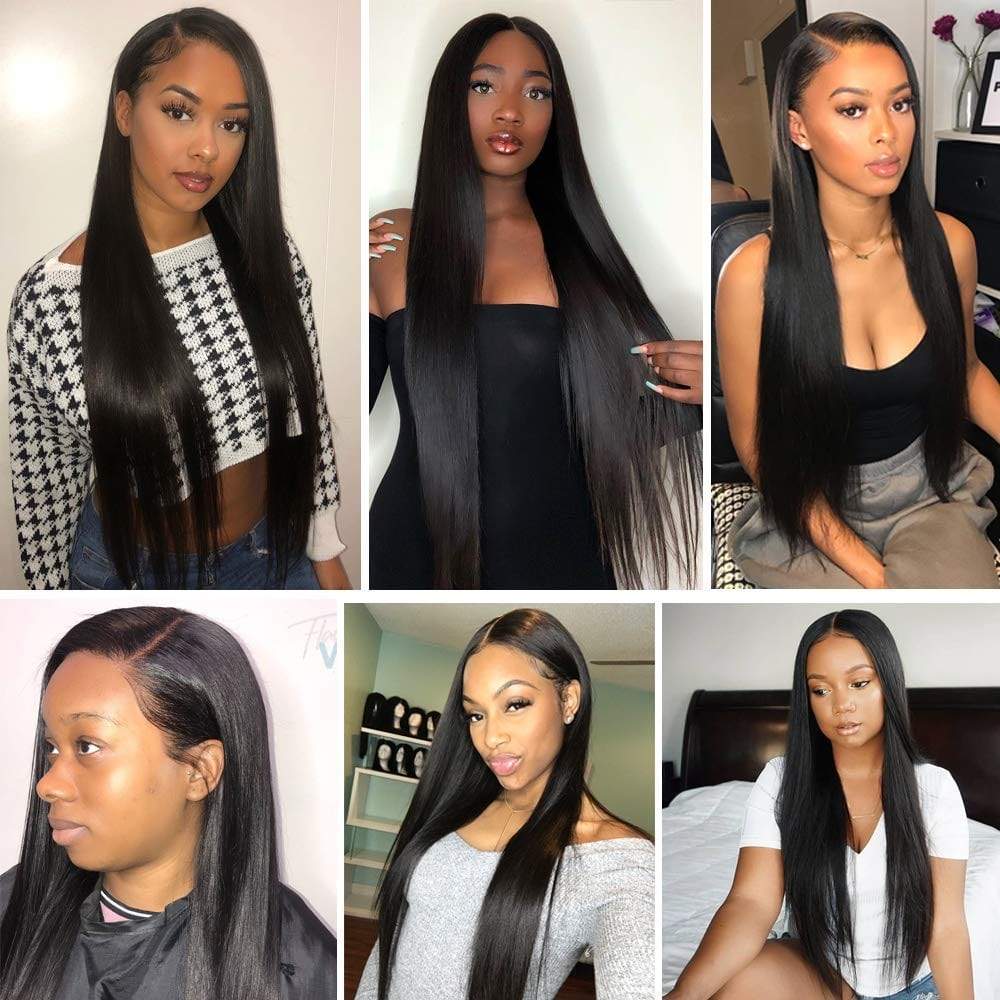 Loki Wig straight 9A Remy Hair 3 Bundles Straight Hair