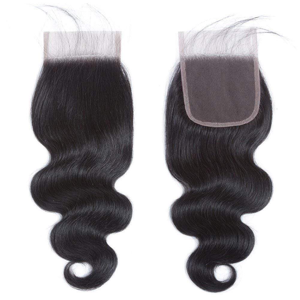 Loki Wig Straight 9A Remy Hair Body Wave 4 Bundles with 4X4 Lace Closure