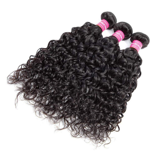 Loki Wig water wave 9A Remy Hair 3 Bundles Water Wave