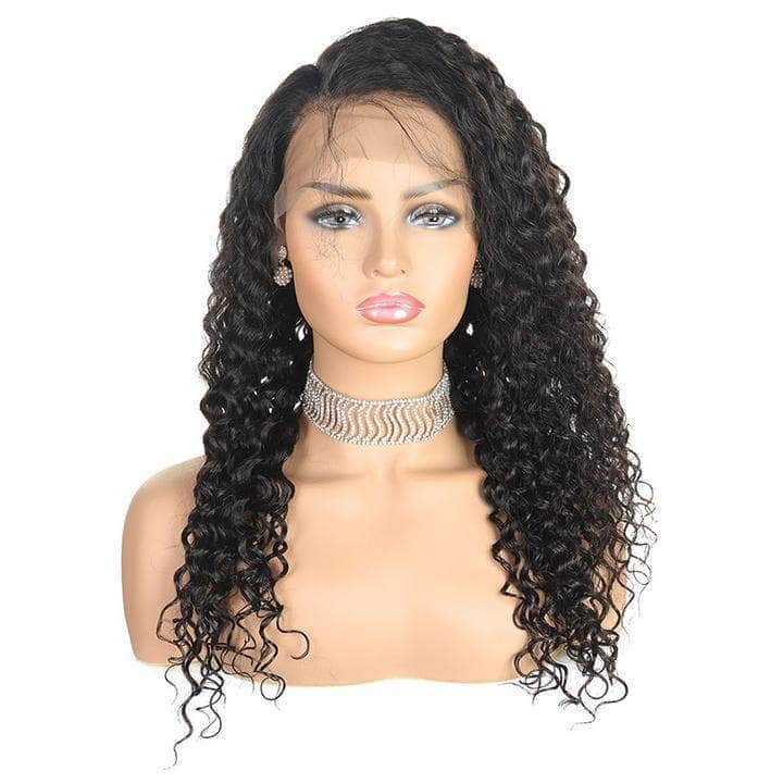 Loki Wig 13*6 Deep Wave Hair Transparent Lace Human Hair Wig 180% Density-Allove Hair