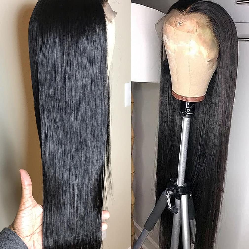 Loki Wig 13X6 Lace Front wig Straight 180% Density#1B