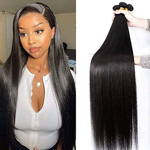 Loki Wig Bundles / 10 Inch FalaFala 4x4 Lace Closure Free Part 150% Density Straight Remy Human Hair Bleached Knots