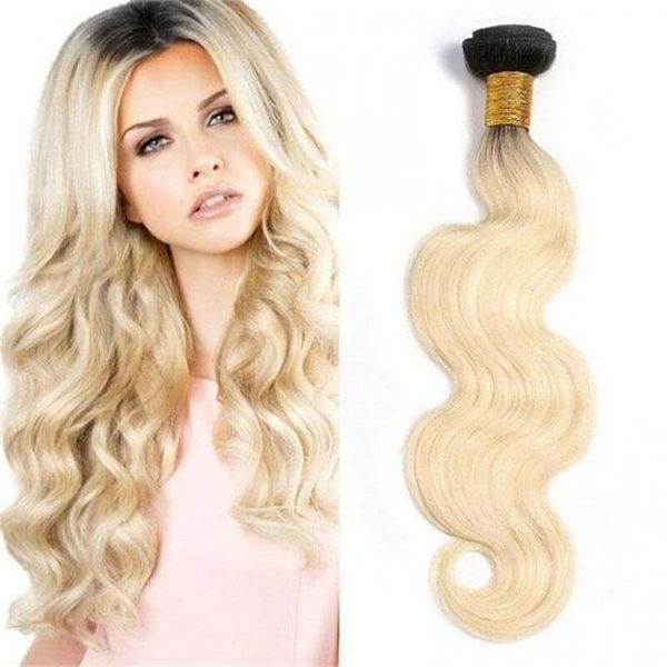 Loki Wig Remy Hair 1 Blonde Bundle Body Wave  #1b/613