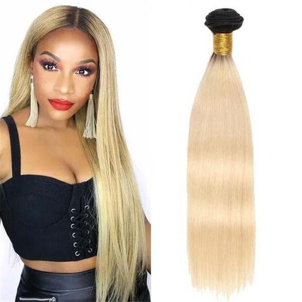 Loki Wig Remy Hair 1 Blonde Bundle Straight #1b/613