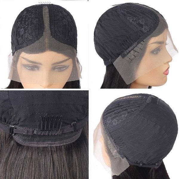 4x4 Lace Closure Wig Natural Black Human Hair Bob Wigs